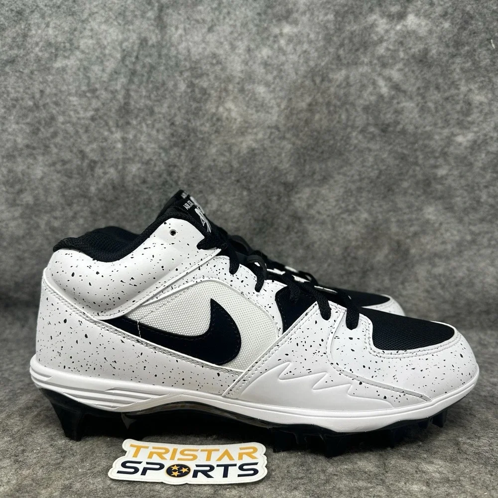 Air Jordan Stadium 90 Football Cleats Mens Size 11 White Black HQ0210-100